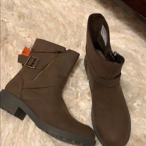 Brown Moto Boot